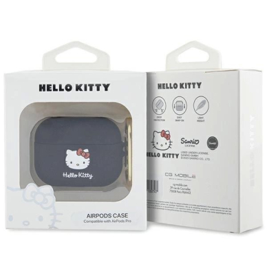 Hello Kitty Dėklas Silicone 3D Kitty HeadAirPods Pro - Juodas 2