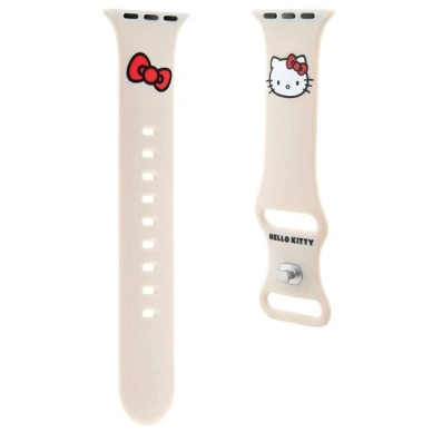 Hello Kitty Silicone Kitty Head Apyrankė Apple Watch 38/40/41mm - beige 2