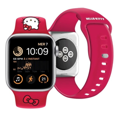 Hello Kitty Silicone Kitty Head Apyrankė Apple Watch 38/40/41mm - red 3