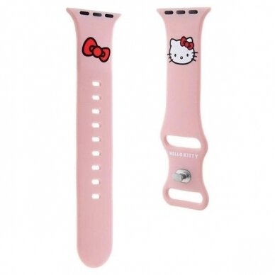 Hello Kitty Silicone Kitty Head Apyrankė Apple Watch 42/44/45/49mm - Rožinis 2