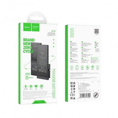 [Užsakomoji prekė] Baterija Hoco - Smartphone Built-in Battery (J112) - iPhone 13 - 3240mAh - Juoda 1