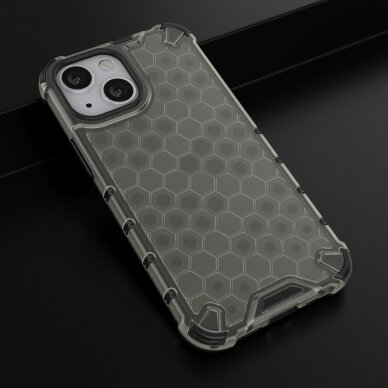 Dėklas Honeycomb Case armor cover with TPU iPhone 13 mini Juodas 13