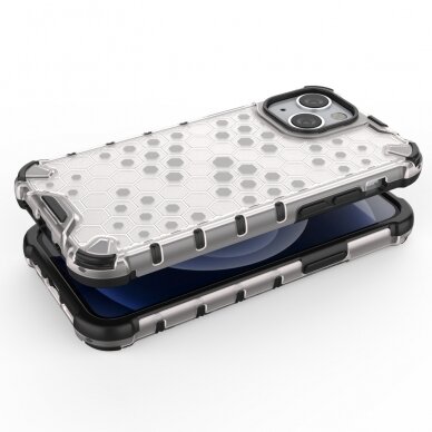 Dėklas Honeycomb Case armor cover with TPU iPhone 13 mini Juodas 3