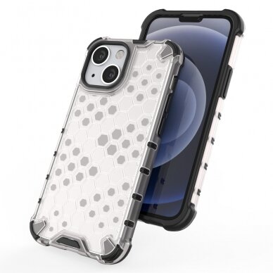 Dėklas Honeycomb Case armor cover with TPU iPhone 13 mini Juodas 7