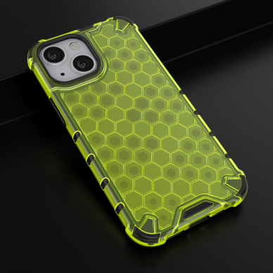 Dėklas Honeycomb Case armor cover with TPU iPhone 13 mini Žalias 13