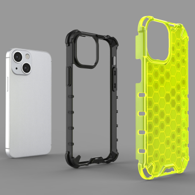 Dėklas Honeycomb Case armor cover with TPU iPhone 13 mini Žalias 5