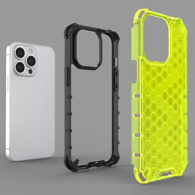 Dėklas Honeycomb Case iPhone 13 Pro juodas 5