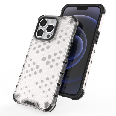 Dėklas Honeycomb Case armor cover with TPU Bumper iPhone 13 Pro Mėlynas 7