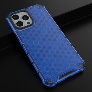 Dėklas Honeycomb Case iPhone 13 Pro Max mėlynas 13