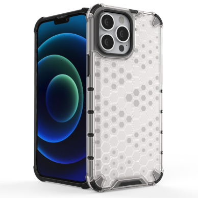 Dėklas Honeycomb Case armor cover with TPU Bumper iPhone 13 Pro Max Permatomas 2