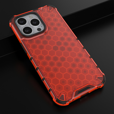 Dėklas Honeycomb Case iPhone 13 Pro raudonas 13