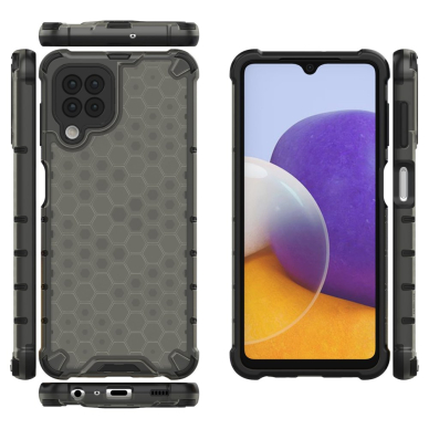 Akcija! Dėklas Honeycomb Case TPU Bumper Samsung Galaxy A22 4G Juodas  1