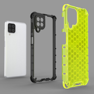 Akcija! Dėklas Honeycomb Case TPU Bumper Samsung Galaxy A22 4G Juodas  5