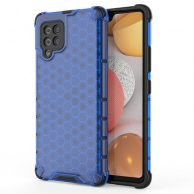 Dėklas Honeycomb Case armor cover with TPU Samsung Galaxy A42 5G mėlynas