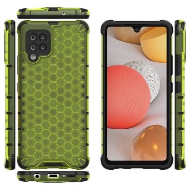 Dėklas Honeycomb Case armor cover with TPU Samsung Galaxy A42 5G žalias 1