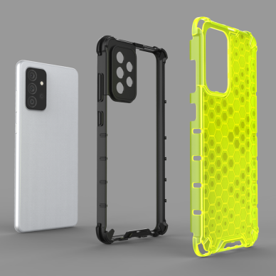 Dėklas Honeycomb Case armor cover with TPU Samsung Galaxy A72 4G Juodas 6