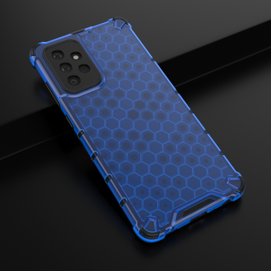 Dėklas Honeycomb Case armor cover with TPU Samsung Galaxy A72 4G Mėlynas 13