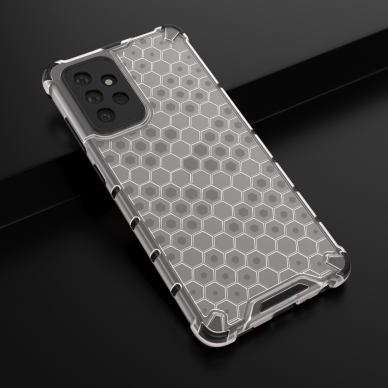 Dėklas Honeycomb Case armor cover with TPU Samsung Galaxy A72 4G Permatomas 13