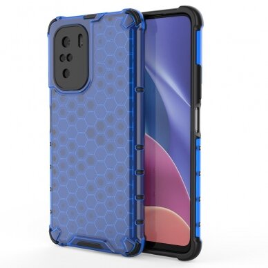 Dėklas Honeycomb Xiaomi Redmi K40 Pro+ / K40 Pro / K40 / Poco F3 Mėlynas