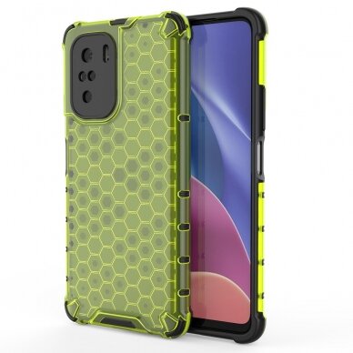 Dėklas Honeycomb Xiaomi Redmi K40 Pro+ / K40 Pro / K40 / Poco F3 Žalias