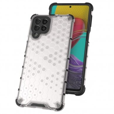 Dėklas Honeycomb case armored Samsung Galaxy M53 5G Juodas 5