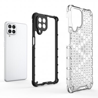 Dėklas Honeycomb case armored Samsung Galaxy M53 5G Permatomas 4