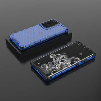 Dėklas Honeycomb case Samsung Galaxy S22 Ultra mėlynas 13