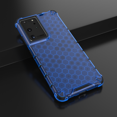 Dėklas Honeycomb case Samsung Galaxy S22 Ultra mėlynas 14