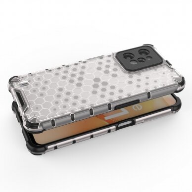 Dėklas Honeycomb case armored Realme C31 Permatomas 2