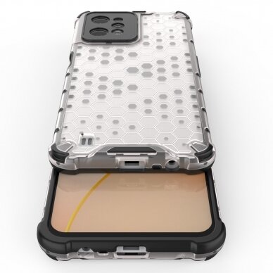 Dėklas Honeycomb case armored Realme C31 Permatomas 8