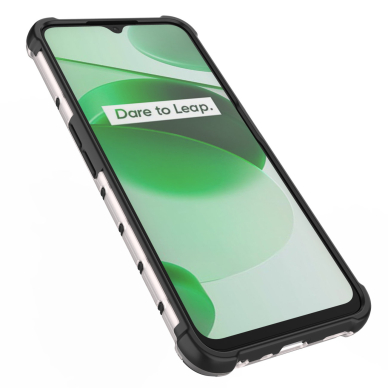 Dėklas Honeycomb case armored Realme C35 Permatomas 9