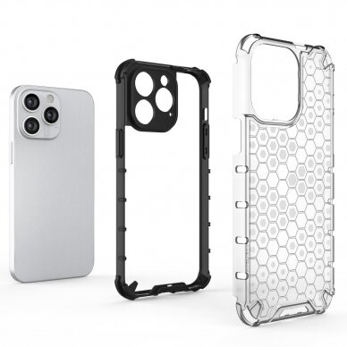 Dėklas Honeycomb iPhone 14 Pro Mėlynas 2