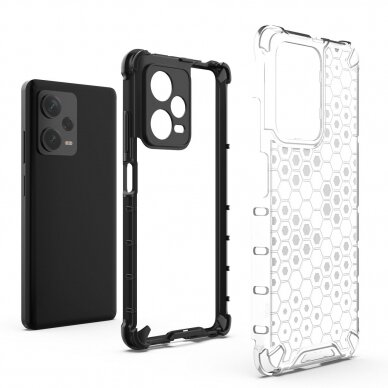 Dėklas Honeycomb Xiaomi Redmi Note 12 Pro+ armored hybrid cover Juodas 6