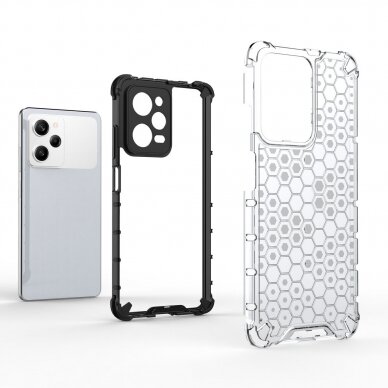 Dėklas Honeycomb Xiaomi Redmi Note 12 Pro / Poco X5 Pro 5G armored hybrid cover Juodas 4