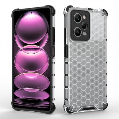 Dėklas Honeycomb Xiaomi Redmi Note 12 Pro / Poco X5 Pro 5G armored hybrid cover Juodas 5