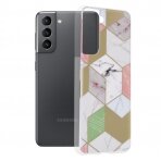 [Užsakomoji prekė] Dėklas skirtas Samsung Galaxy S21 5G - Techsuit Marble Series - Violetinis Hex