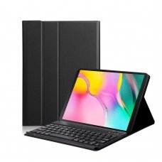 [Užsakomoji prekė] Dėklas klaviatūra Samsung Galaxy Tab S7 Plus 12.4 T970/T976 - Techsuit CozyTab Case - Juodas