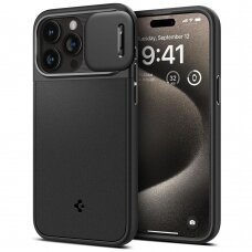 [Užsakomoji prekė] iPhone 15 Pro Max - Spigen Optik Armor - Juodas