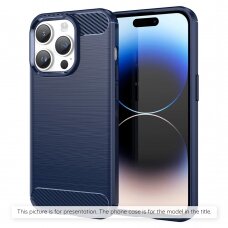 [Užsakomoji prekė] Dėklas Honor 100 Pro - Techsuit Carbon Silicone - Mėlynas