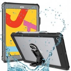 [Užsakomoji prekė] Dėklas iPad 10.2" (2019 / 2020 / 2021) - ShellBox Waterproof IP68 - Juodas