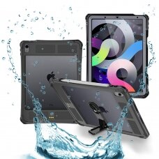 [Užsakomoji prekė] Dėklas iPad Air 4 (2020) / Air 5 (2022) - ShellBox Waterproof IP68 - Juodas