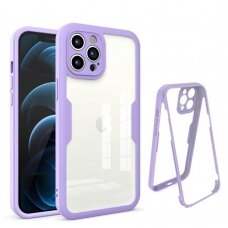 [Užsakomoji prekė] Dėklas iPhone 12 Pro Max + Folie - Techsuit ColorVerse 360 Series - Purpurinis