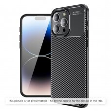 [Užsakomoji prekė] Dėklas iPhone 13 - Techsuit CarbonFiber - Juodas