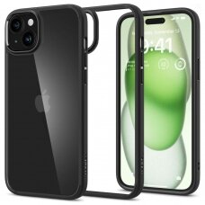 [Užsakomoji prekė] Dėklas iPhone 15 Plus - Spigen Ultra Hybrid - Matte Juodas