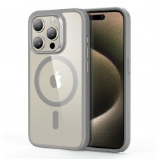 [Užsakomoji prekė] Dėklas iPhone 15 Pro Max - ESR Classic Hybrid HaloLock - Permatomas Grey