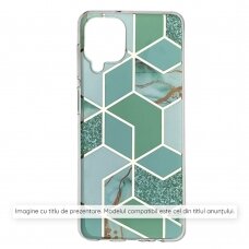 [Užsakomoji prekė] Dėklas iPhone 15 Pro Max - Techsuit Marble Series - Žalias Hex