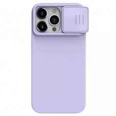 [Užsakomoji prekė] Dėklas iPhone 15 Pro - Nillkin CamShield Silky MagSafe Silicone - Misty Purple