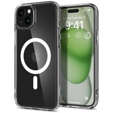 [Užsakomoji prekė] Dėklas iPhone 15 - Spigen Ultra Hybrid MagSafe - Baltas