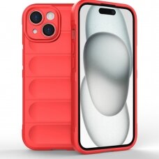 [Užsakomoji prekė] Dėklas iPhone 15 - Techsuit Magic Shield - Raudonas