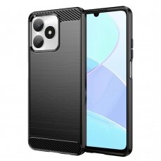 [Užsakomoji prekė] Dėklas Realme C51 / Note 50 - Techsuit Carbon Silicone - Juodas